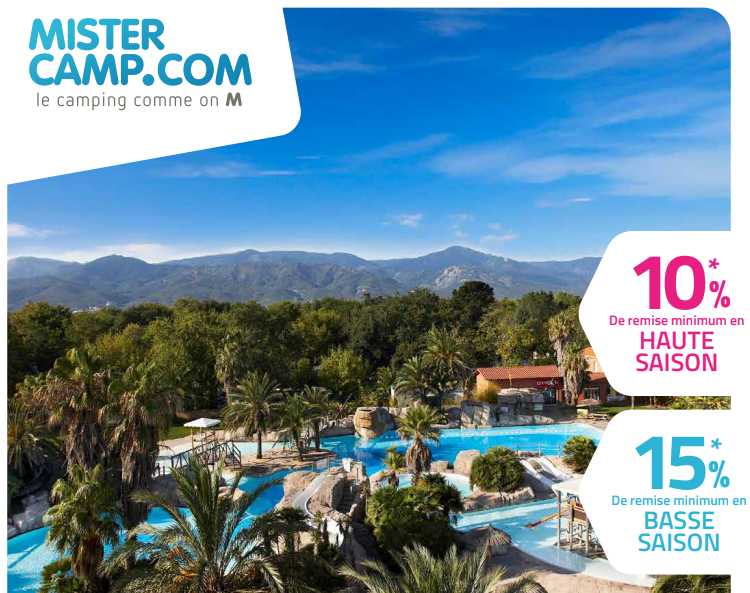 Mistercamp -10 % haute saison, - 15% basse saison