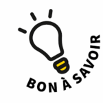 Dessin avec une ampoule et le texte BON A SAVOIR